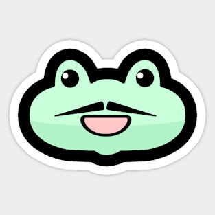 Cute Mr. Frog with mustache minimal design Sticker